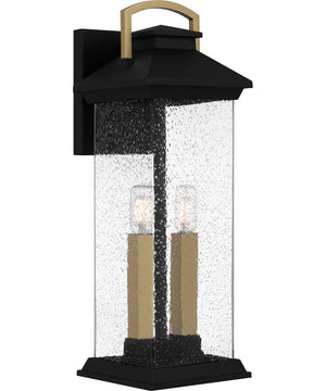 Henderson Large 2-light Outdoor Wall Light  Coastal Armour Aluminum Earth Black