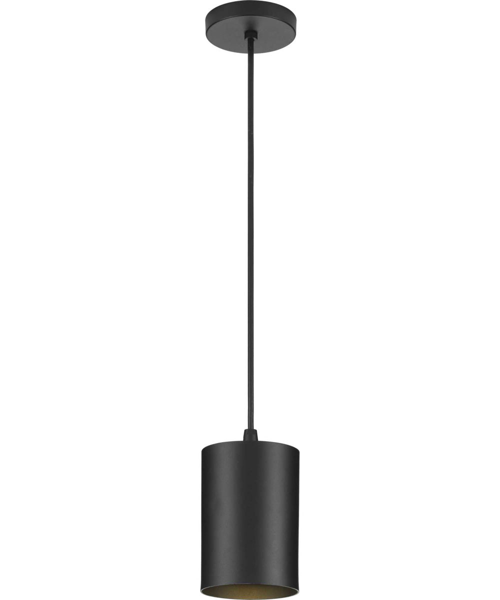 5"  Outdoor Aluminum Cylinder Cord-Mount Hanging Light Black