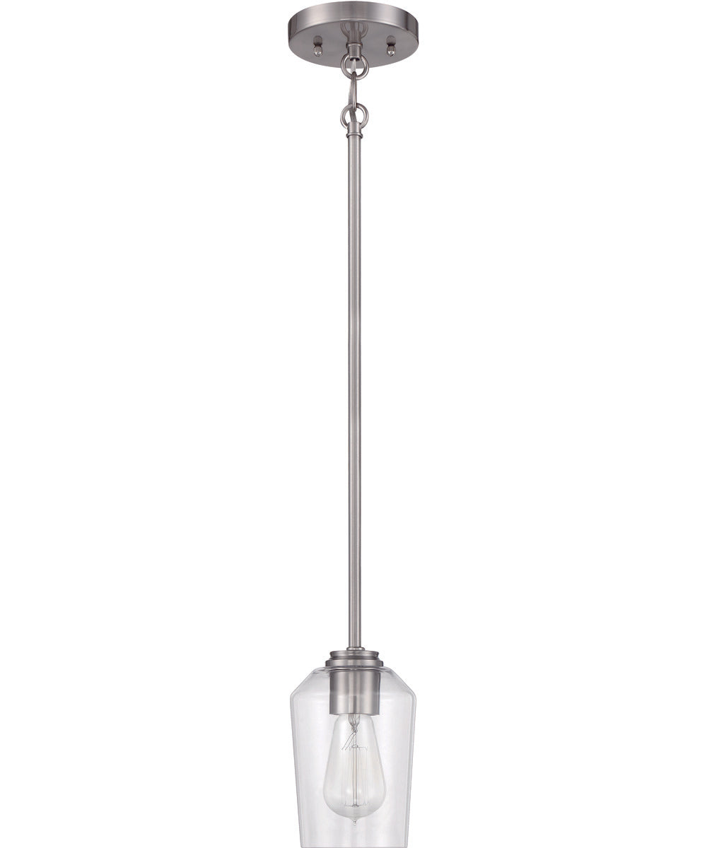 Shayna 1-Light Mini Pendant Brushed Polished Nickel