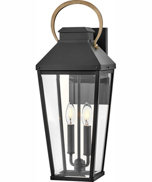 Dawson 2-Light Medium Wall Mount Lantern in Black