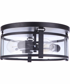 Elliot 3-Light Flush Mount Flat Black