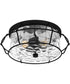 Farragut 3-light Semi Flush Mount Matte Black