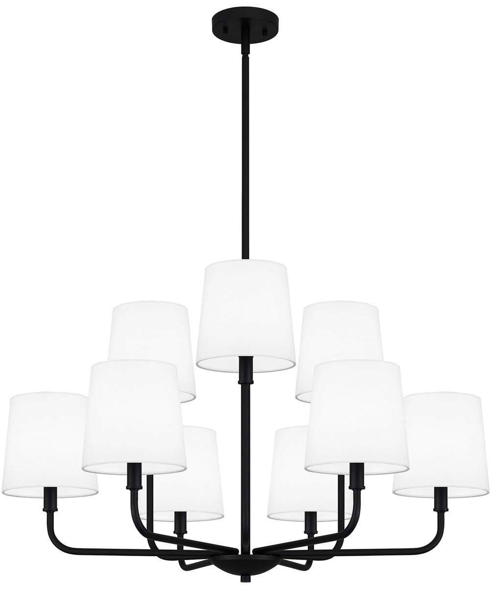 Gallagher 9-light Chandelier Matte Black