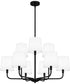 Gallagher 9-light Chandelier Matte Black