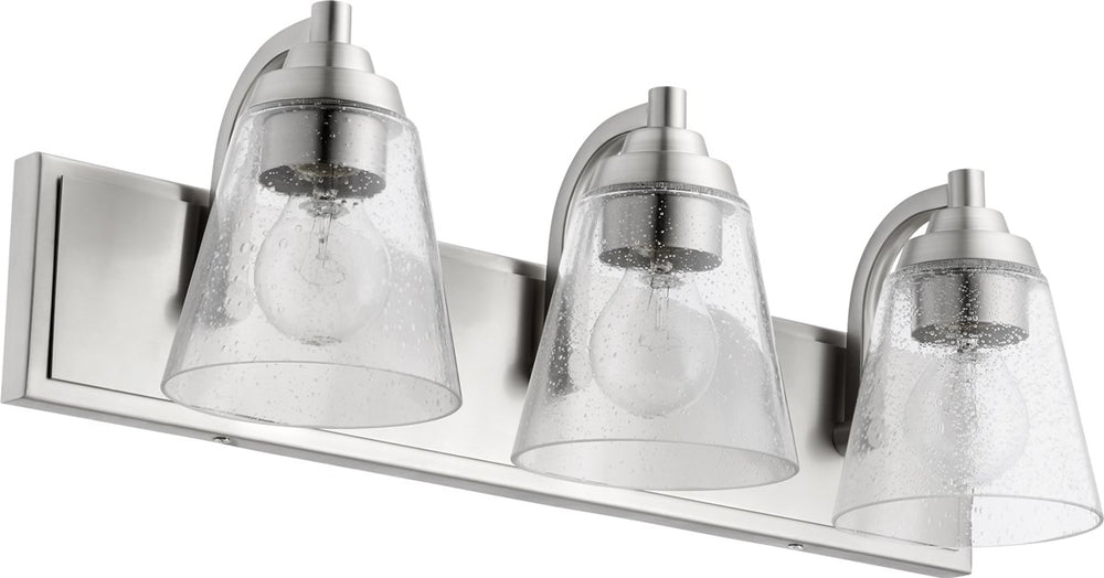 22"W 3-light Bath Vanity Light Satin Nickel