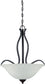 20"W Northlake 3-Light Pendant Light Aged Bronze Brushed