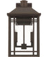 Braden 2-Light Outdoor Wall Mount Rain or Shine - Oiled Bronze with Clear Glass