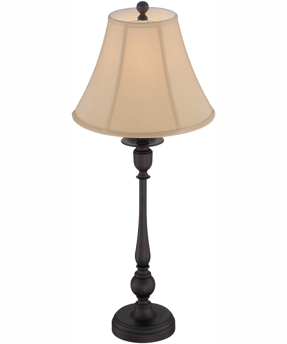 Charlotte 1-Light Buffet Lamp Burnished Bronze/Light Beige Fabric