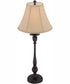 Charlotte 1-Light Buffet Lamp Burnished Bronze/Light Beige Fabric