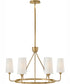 Lewis 6-Light Medium Single Tier in Heritage Brass