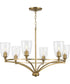 Parkhurst 6-Light New Traditional Clear Glass Chandelier Light Brushed Bronze