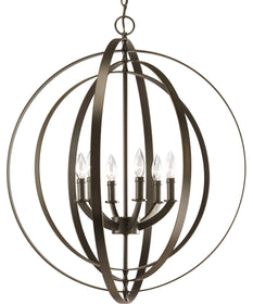 Equinox 6-Light Foyer Pendant Antique Bronze