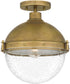Perrine 1-light Semi Flush Mount Weathered Brass
