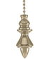 Polished Nickel Acorn Ceiling Fan Pull, 1"h with 12" Nickel Brass Chain