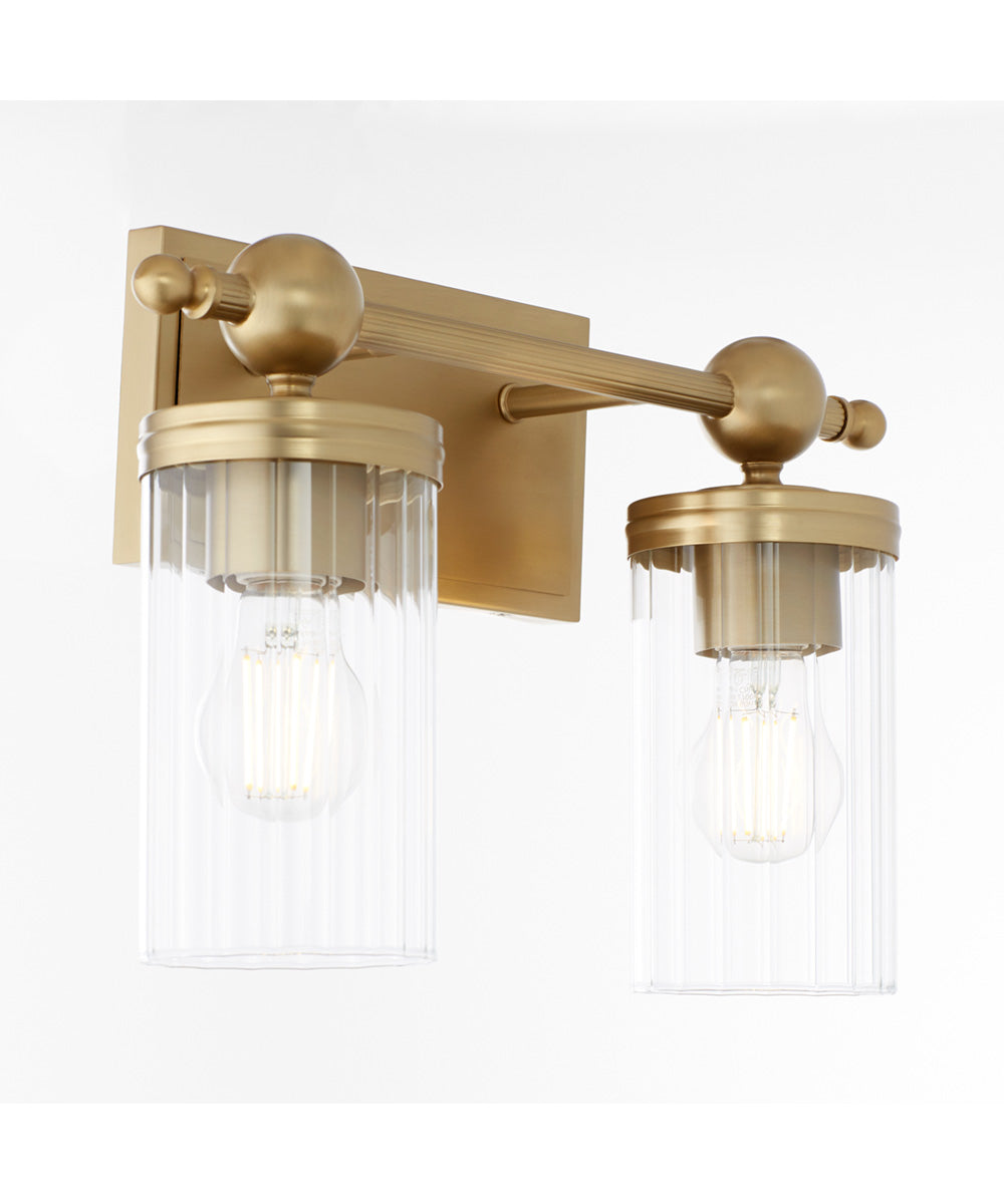 Tamara Day's Lee Boulevard 2-light Bath Vanity Light Aged Brass