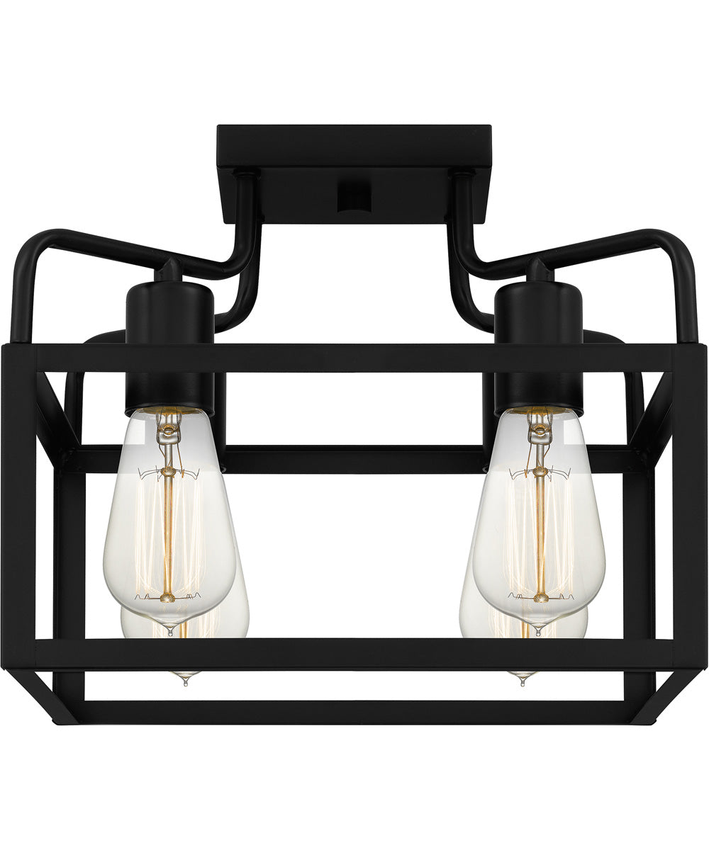 Paulsen 4-light Semi Flush Mount Matte Black