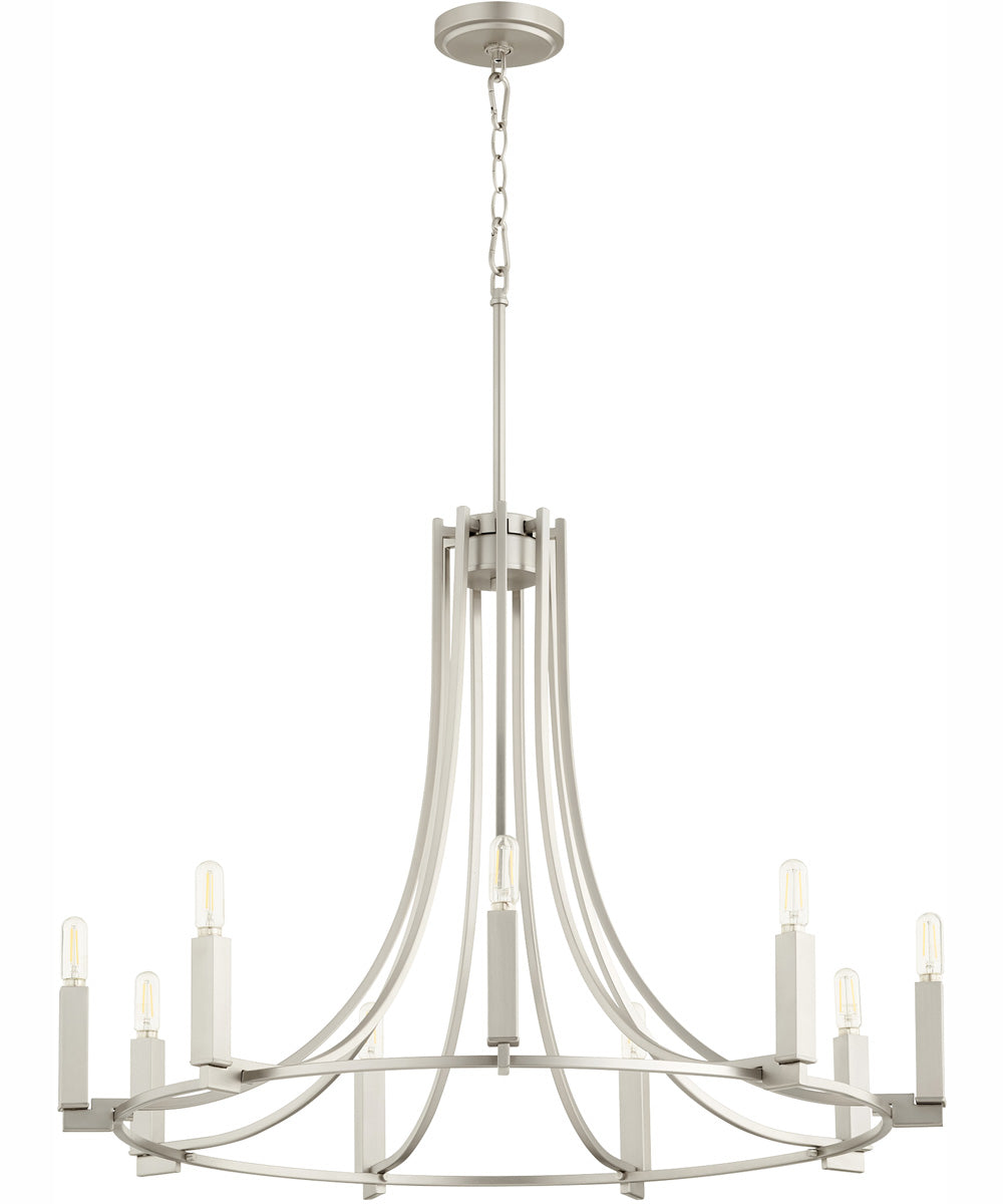 Olympus 9-light Chandelier Satin Nickel
