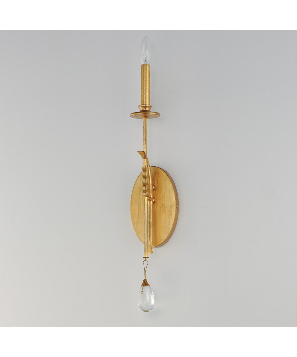 Eden 1-Light Sconce Charcoal Gold Leaf