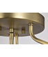 Amado 3-Light Close-to-Ceiling Vintage Brass