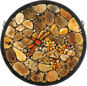 20"H Dragonfly Agata Window