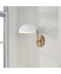 Reece 1-Light Sconce Aged Brass and White