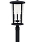Howell 4-Light Outdoor Post Mount Rain or Shine - Black with Clear Glass