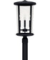 Howell 4-Light Outdoor Post Mount In Black With Clear Glass