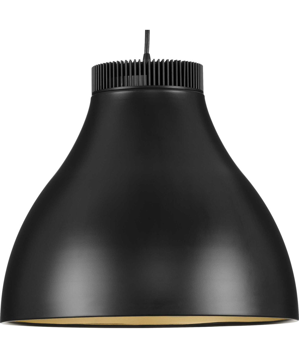 Radian LED  Modern Metal Pendant Matte Black