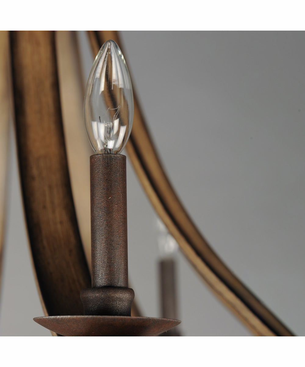 Basque 5-Light Chandelier Driftwood/Anthracite