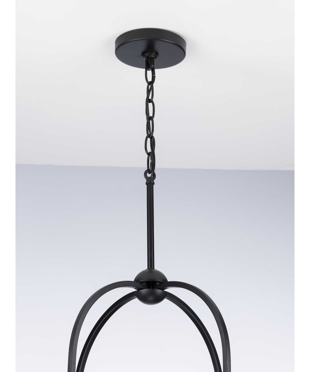 Seneca 4-Light Farmhouse Pendant Light Matte Black