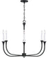 Decklan 6-Light Chandelier Black Iron