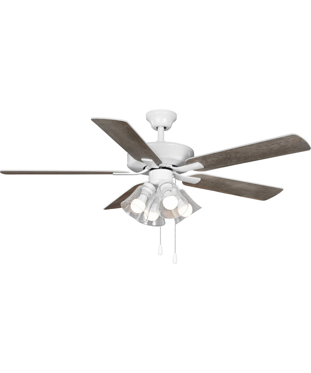 AirPro 52 in. 5-Blade Transitional Ceiling Fan with Light White