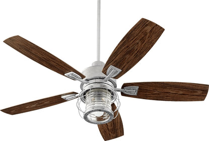 52"W Galveston 1-Light Ceiling Fan Galvanized