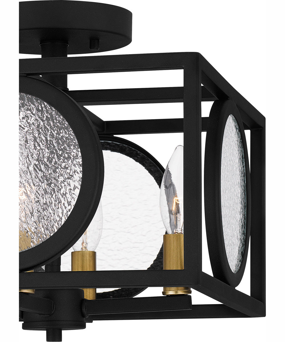 Chalamont Small 4-light Semi Flush Mount Earth Black