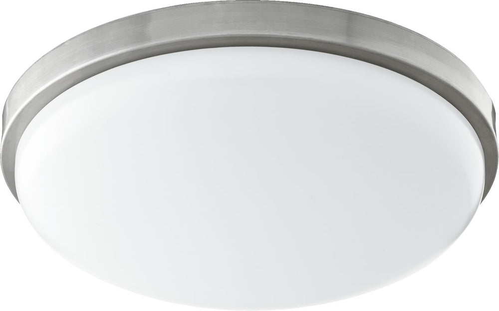 15"W 1-light LED Ceiling Flush Mount Satin Nickel