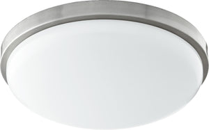 15"W 1-light LED Ceiling Flush Mount Satin Nickel