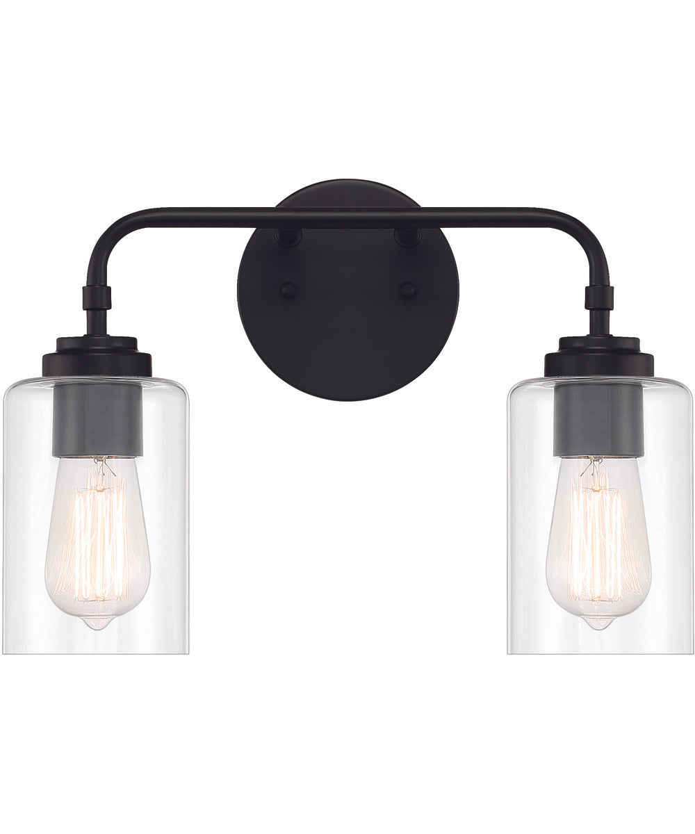 Stowe 2-Light Vanity Flat Black