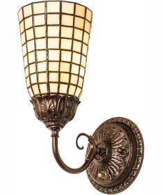 6" Wide Terra Bone Wall Sconce