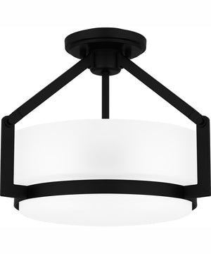 Quoizel Semi-Flush Mount Medium 2-light Semi Flush Mount Matte Black