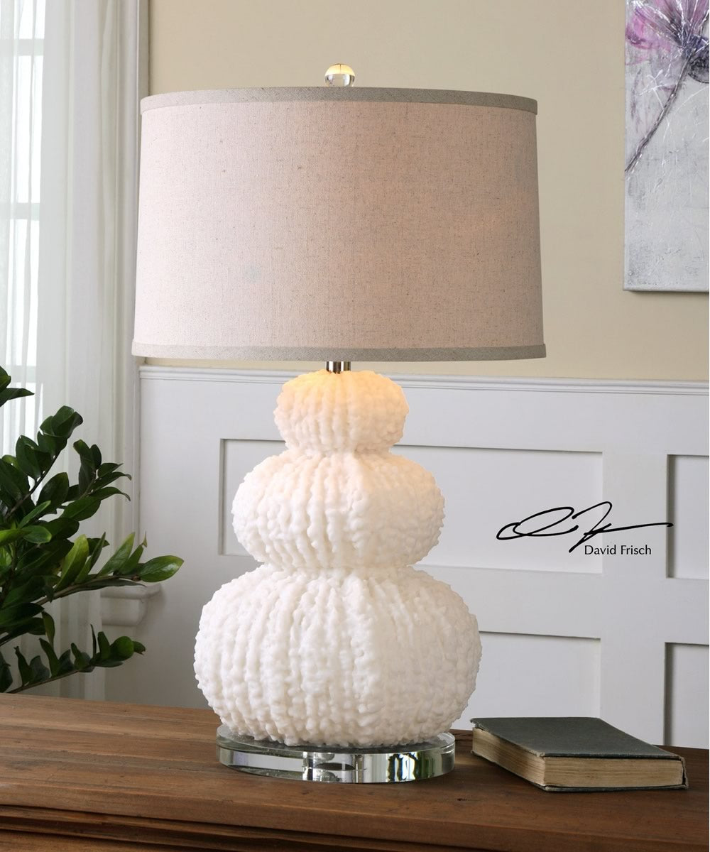 28"H Fontanne Shell Ivory Table Lamp