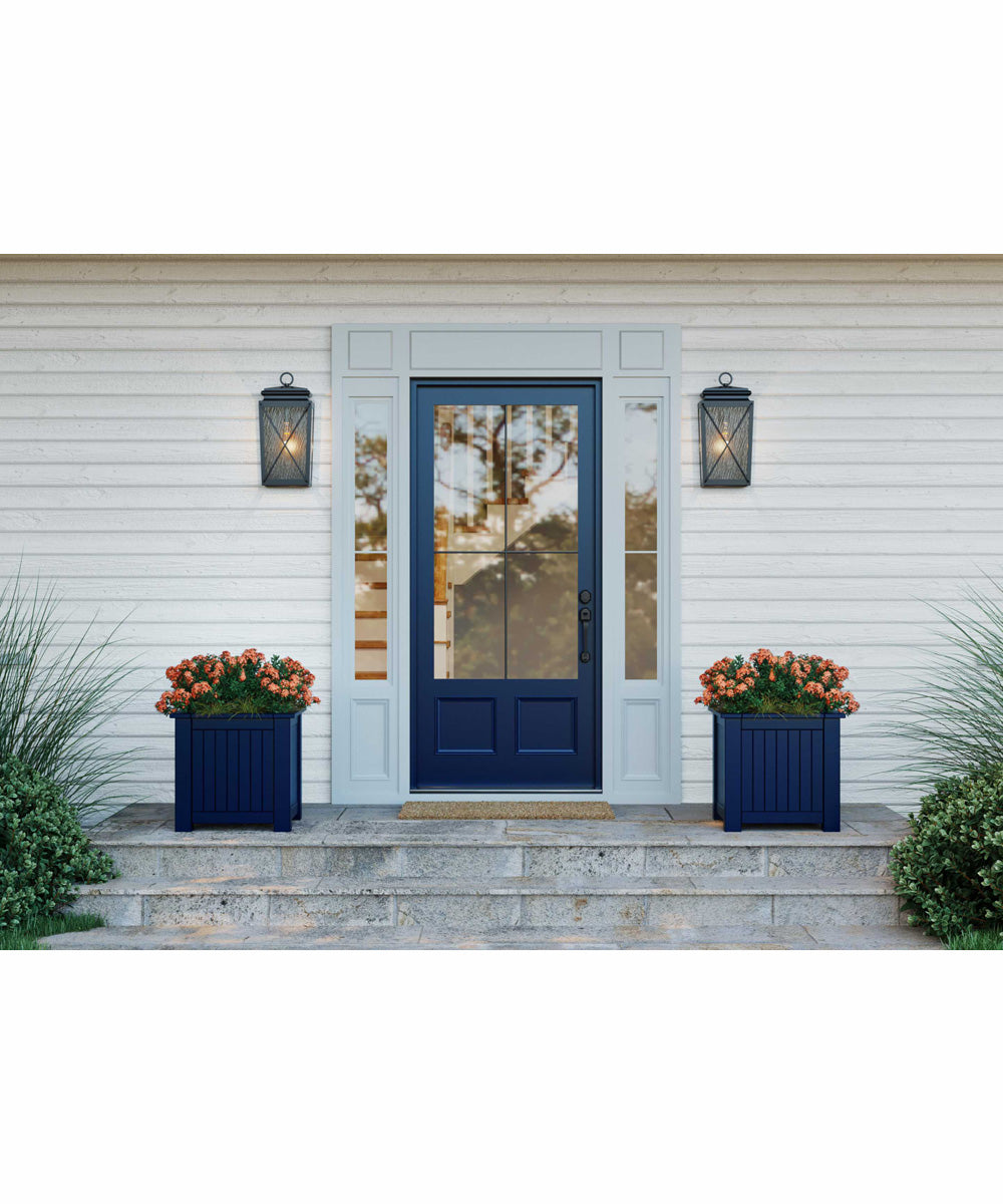 Wakeford 1-Light Transitional Outdoor Medium Wall Lantern Textured Black