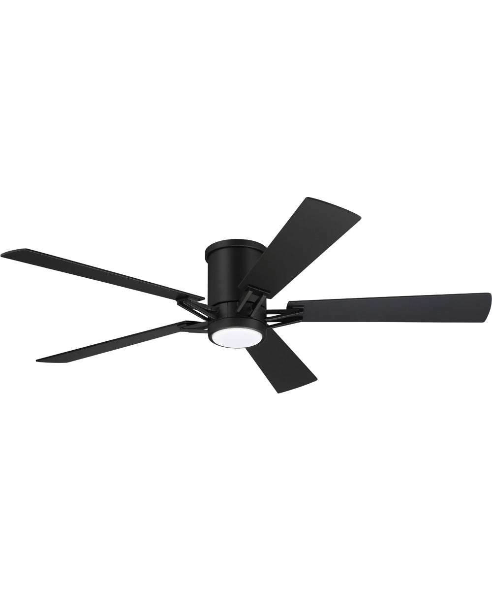 52" Wyatt 1-Light Ceiling Fan Flat Black