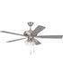 52" Eos Clear 4 Light 4-Light Ceiling Fan (Blades Included) Brushed Polished Nickel
