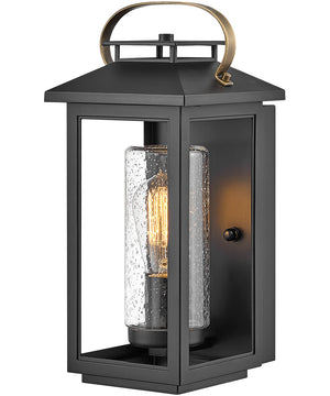 Atwater Coastal Elements  1-Light Small Outdoor Wall Mount Lantern in Black