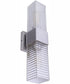 Ridge 2-Light Wall Sconce Satin Aluminum