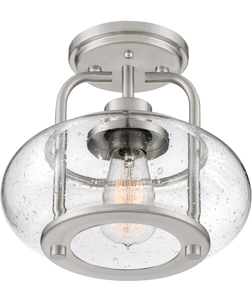 Trilogy Small 1-light Semi Flush Mount Brushed Nickel