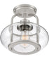 Trilogy Small 1-light Semi Flush Mount Brushed Nickel
