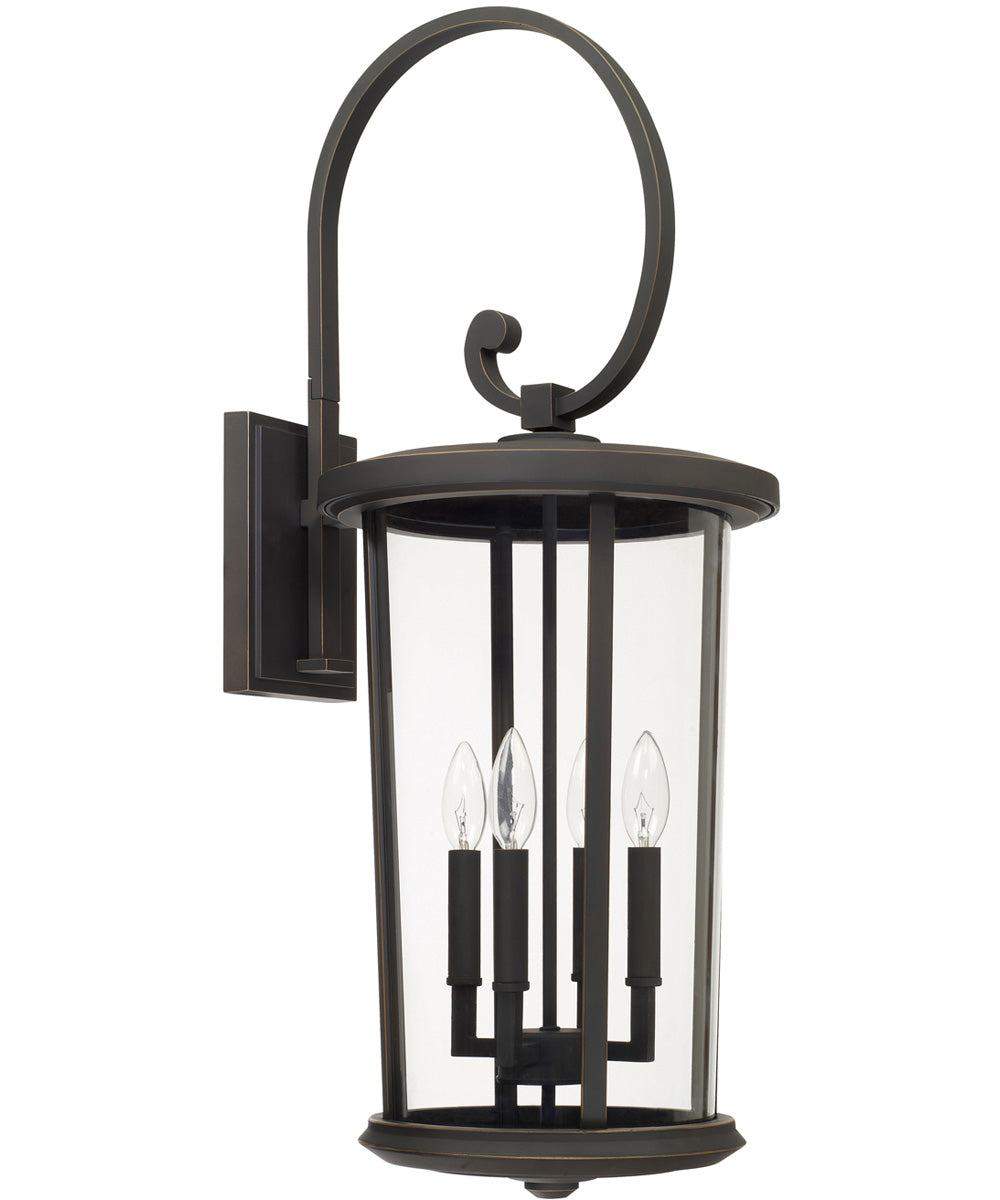 Howell 4-Light Outdoor Wall Mount Rain or Shine - Oiled Bronze with Clear Glass
