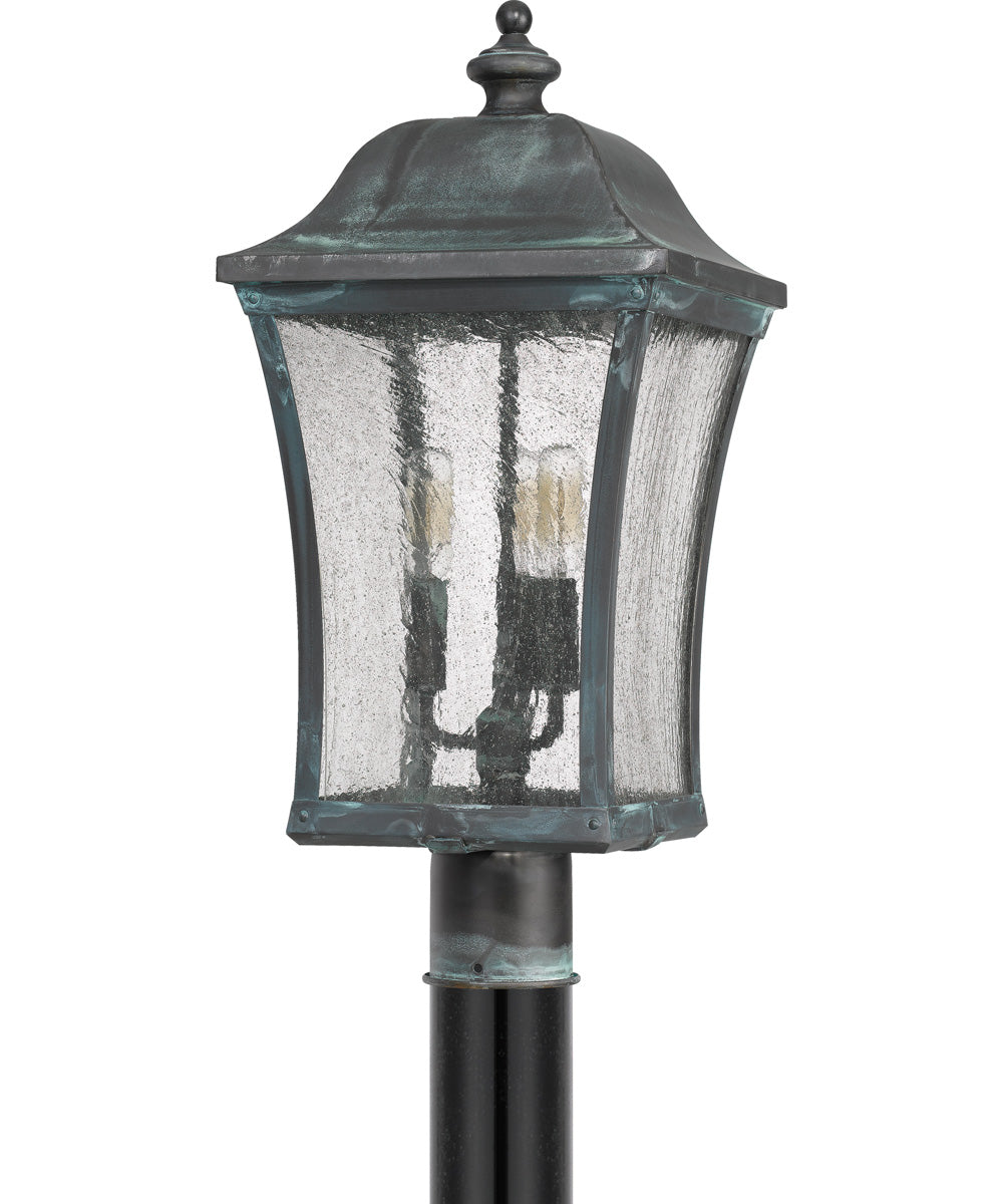 Bardstown Large 3-light Outdoor Post Light Aged Verde