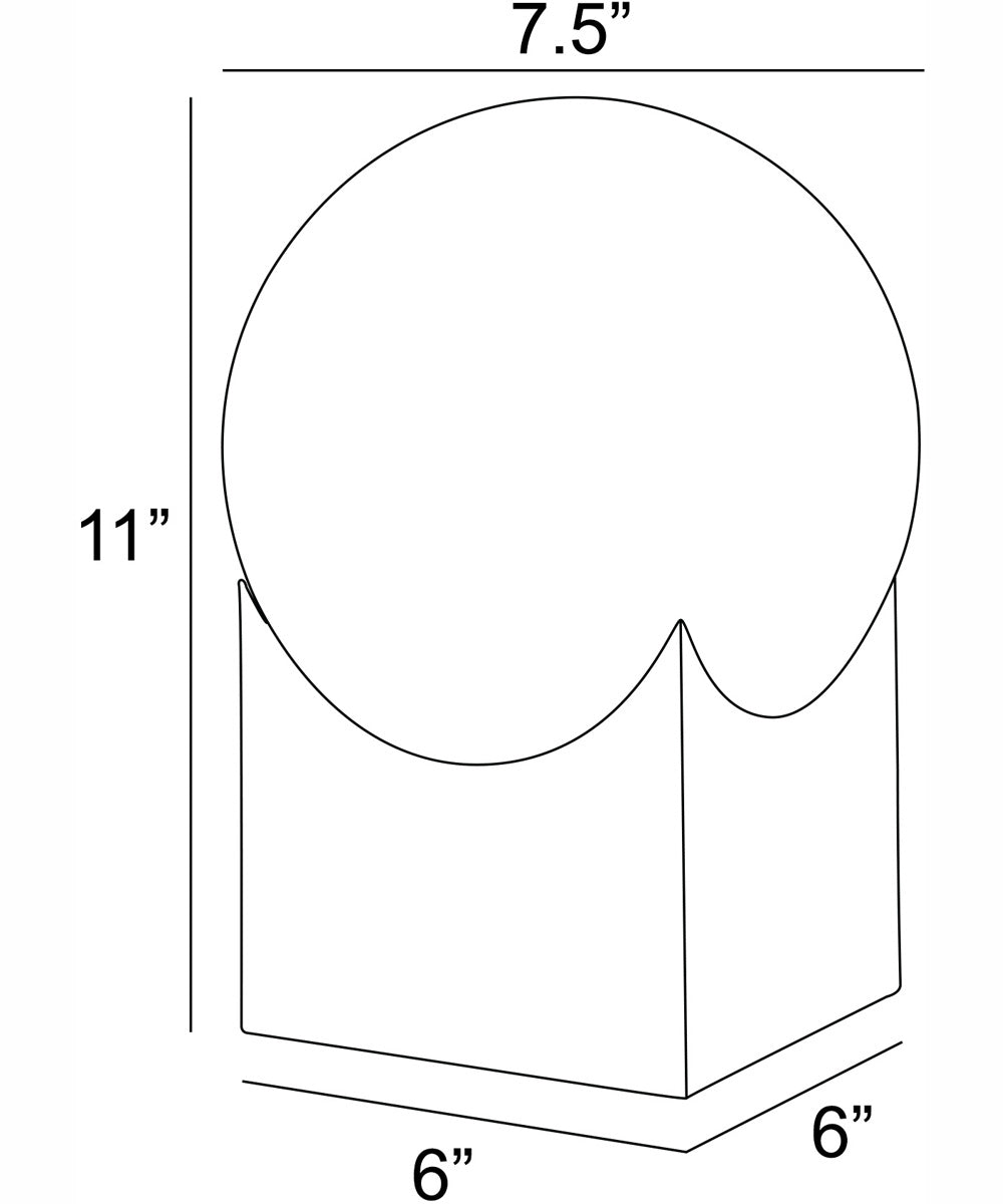 Oksena 1-Light Table Lamp Black/Smoke Glass Shade